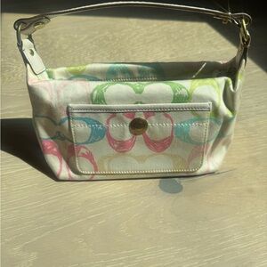 Coach Multicolor Logo-Print Shoulder Bag